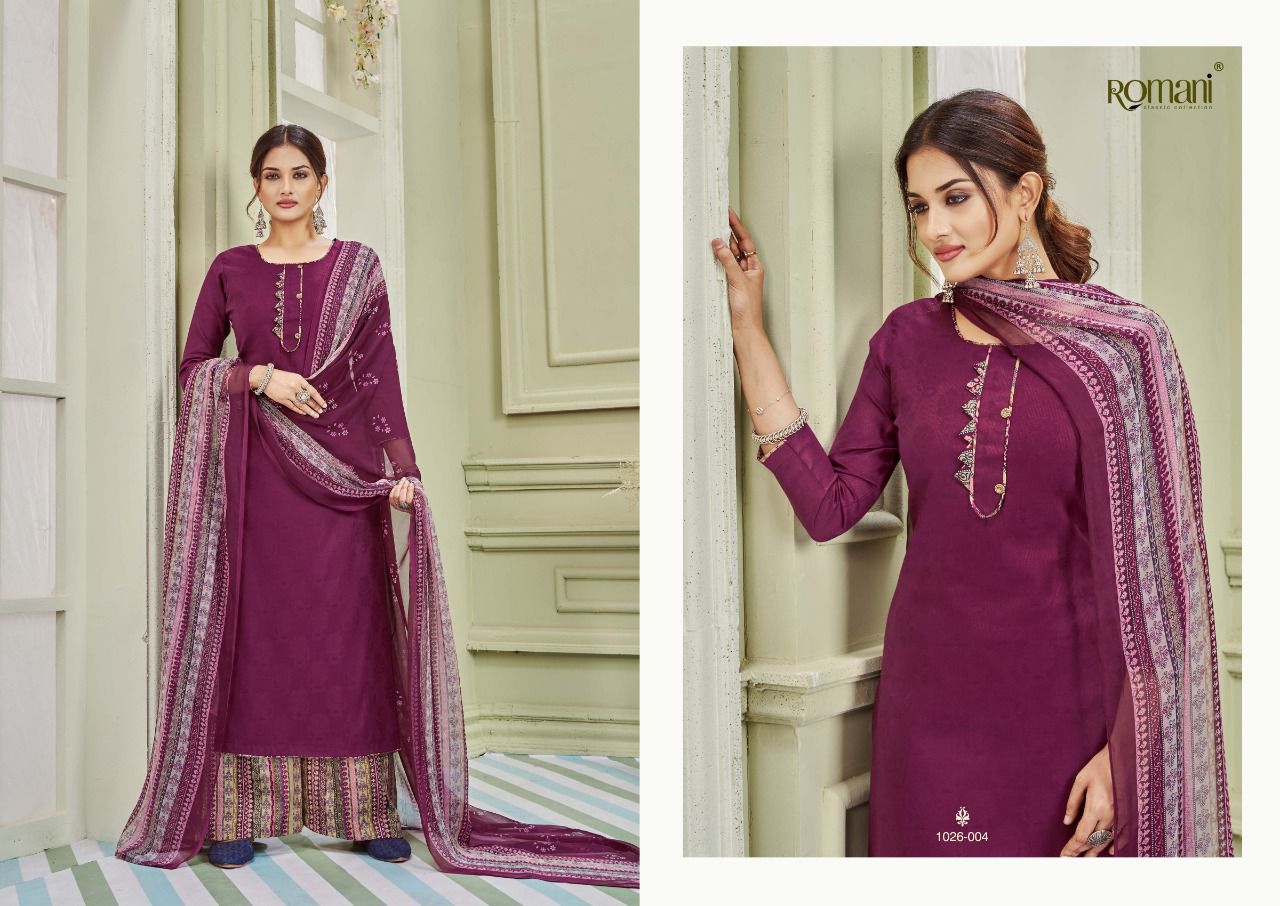 Romani Didaar Jam Cotton Printed casual Wear Designer Dress Material Collection